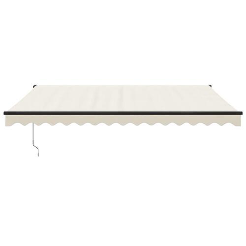 Foldemarkise manuel betjening 4,5x3 m stof aluminium creme