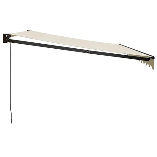 Foldemarkise manuel betjening 4,5x3 m stof aluminium creme