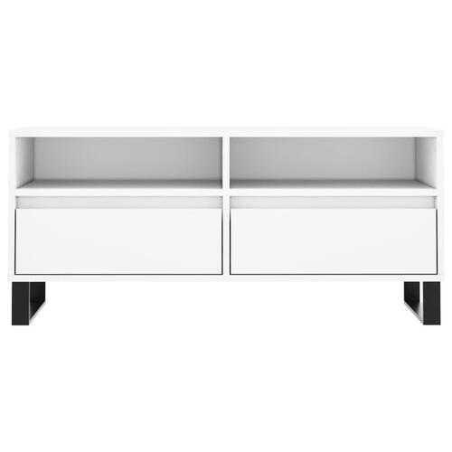 Tv-bord 100x34,5x44,5 cm konstrueret træ hvid
