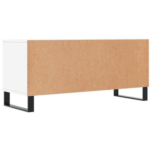 Tv-bord 100x34,5x44,5 cm konstrueret træ hvid