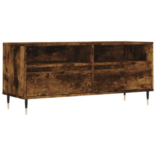 Tv-bord 100x34,5x44,5 cm konstrueret træ røget egetræsfarve