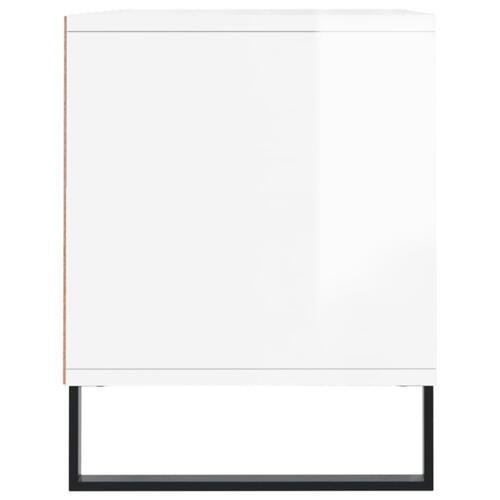 Tv-bord 100x34,5x44,5 cm konstrueret træ hvid højglans