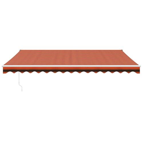 Foldemarkise 4x3 m stof og aluminium orange og brun