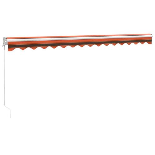 Foldemarkise 4x3 m stof og aluminium orange og brun