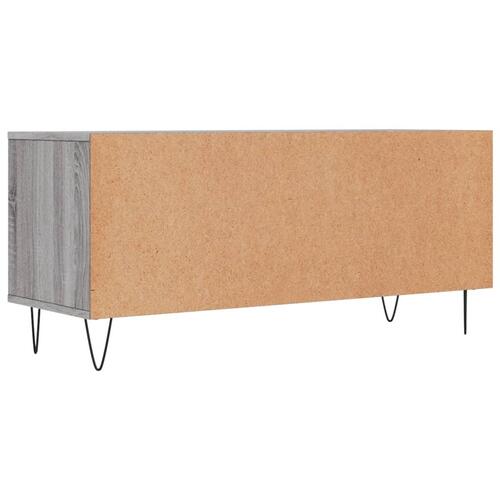 Tv-bord 100x34,5x44,5 cm konstrueret træ grå sonoma-eg