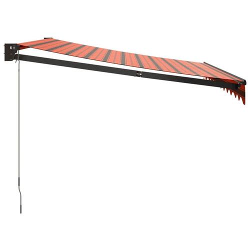 Foldemarkise 3,5x2,5 m stof og aluminium orange og brun
