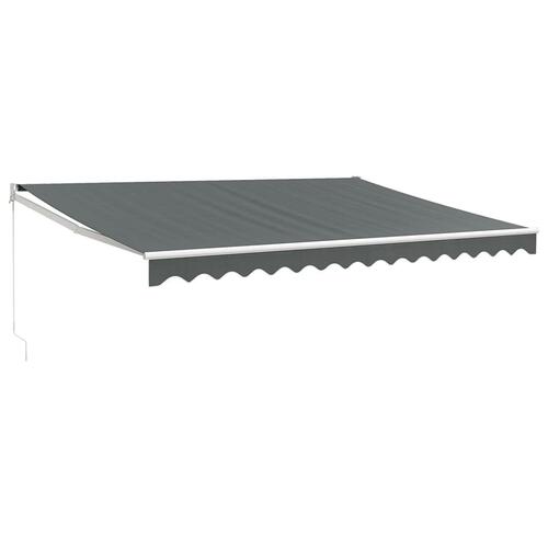 Foldemarkise 4x3 m stof og aluminium antracitgrå