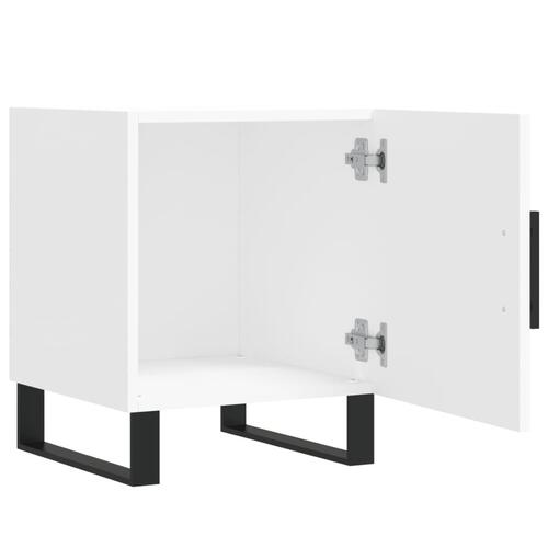 Sengeborde 2 stk. 40x40x50 cm konstrueret træ hvid