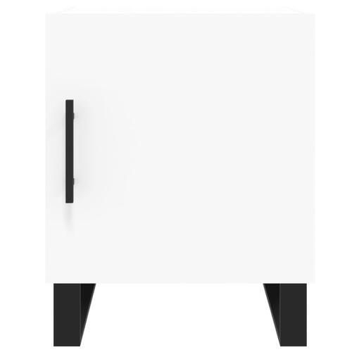 Sengeborde 2 stk. 40x40x50 cm konstrueret træ hvid