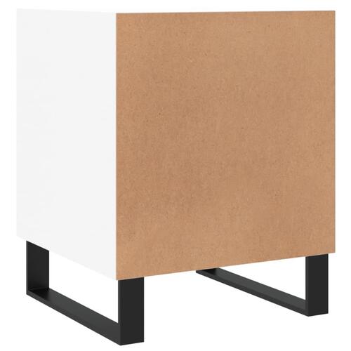 Sengeborde 2 stk. 40x40x50 cm konstrueret træ hvid