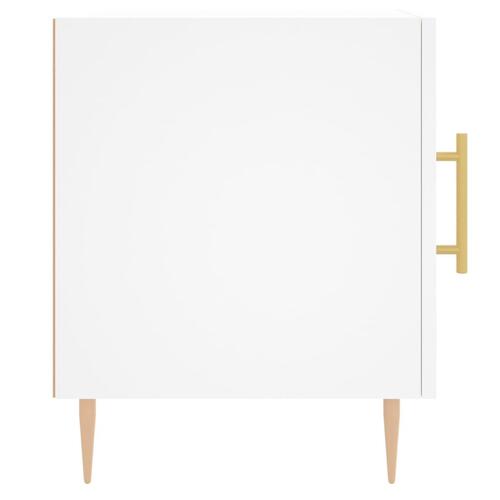 Sengeborde 2 stk. 40x40x50 cm konstrueret træ hvid