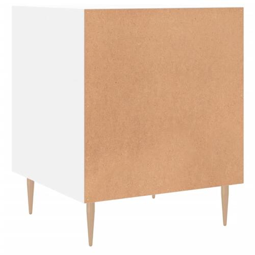 Sengeborde 2 stk. 40x40x50 cm konstrueret træ hvid