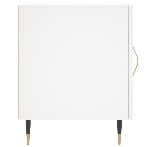 Sengeborde 2 stk. 40x40x50 cm konstrueret træ hvid