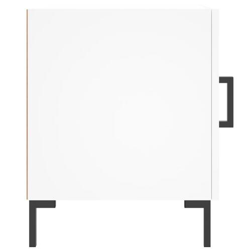 Sengeborde 2 stk. 40x40x50 cm konstrueret træ hvid