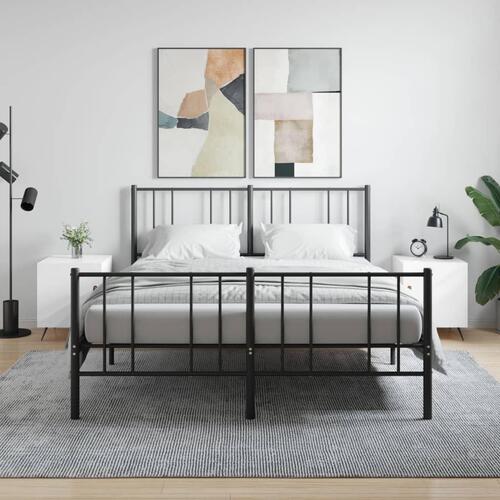 Sengeborde 2 stk. 40x40x50 cm konstrueret træ hvid højglans