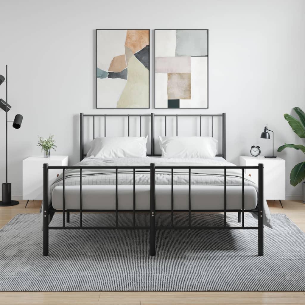 Sengeborde 2 stk. 40x40x50 cm konstrueret træ hvid højglans