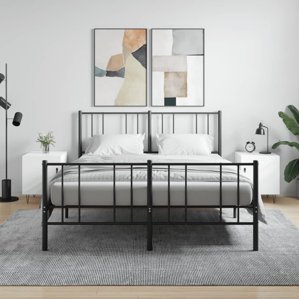 Sengeborde 2 stk. 40x40x50 cm konstrueret træ hvid højglans