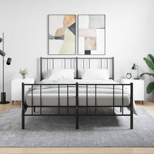 Sengeborde 2 stk. 40x40x50 cm konstrueret træ hvid højglans