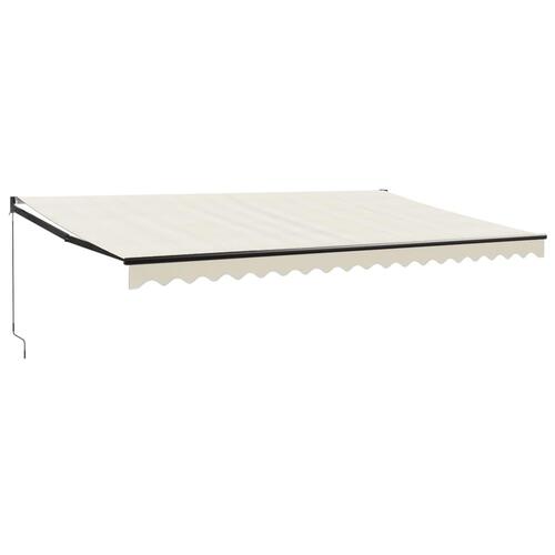 Foldemarkise manuel betjening 5x3 m stof aluminium creme