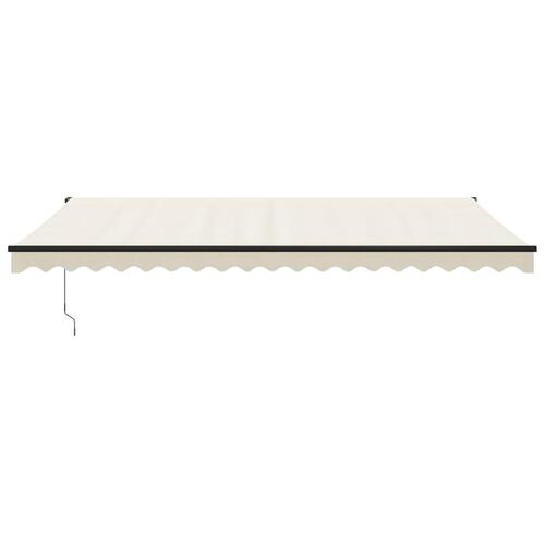 Foldemarkise manuel betjening 5x3 m stof aluminium creme