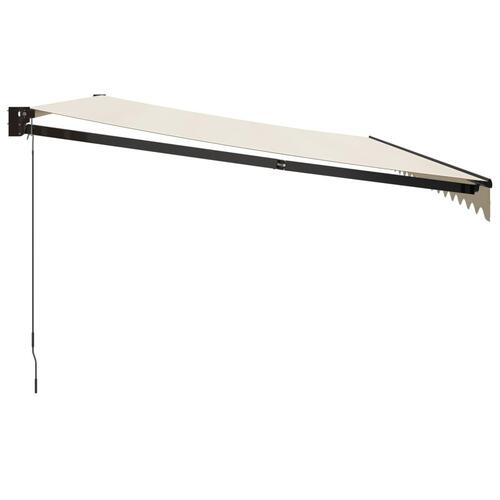 Foldemarkise manuel betjening 5x3 m stof aluminium creme