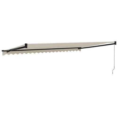 Foldemarkise manuel betjening 5x3 m stof aluminium creme