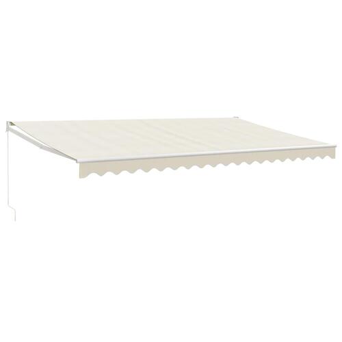 Foldemarkise manuel betjening 5x3 m stof aluminium creme