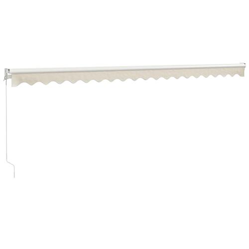 Foldemarkise manuel betjening 5x3 m stof aluminium creme