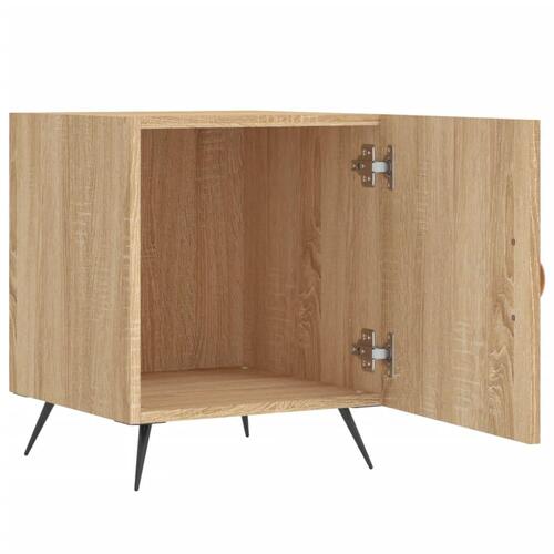 Sengeborde 2 stk. 40x40x50 cm konstrueret træ sonoma-eg