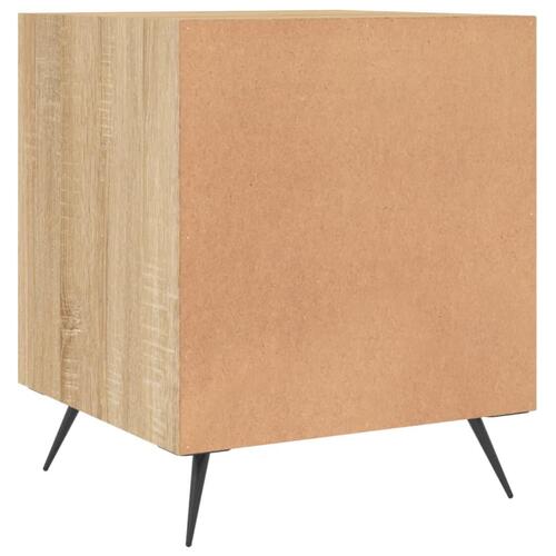 Sengeborde 2 stk. 40x40x50 cm konstrueret træ sonoma-eg