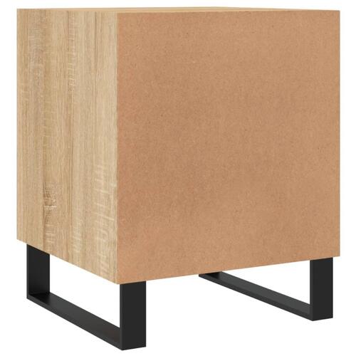 Sengeborde 2 stk. 40x40x50 cm konstrueret træ sonoma-eg