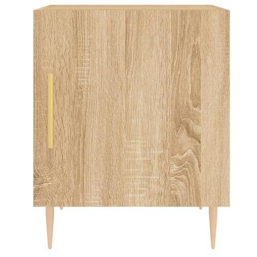 Sengeborde 2 stk. 40x40x50 cm konstrueret træ sonoma-eg
