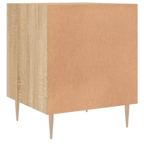 Sengeborde 2 stk. 40x40x50 cm konstrueret træ sonoma-eg