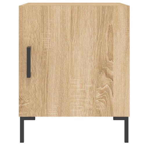 Sengeborde 2 stk. 40x40x50 cm konstrueret træ sonoma-eg