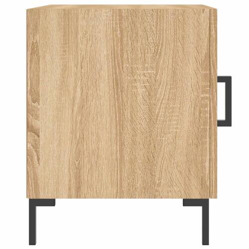 Sengeborde 2 stk. 40x40x50 cm konstrueret træ sonoma-eg