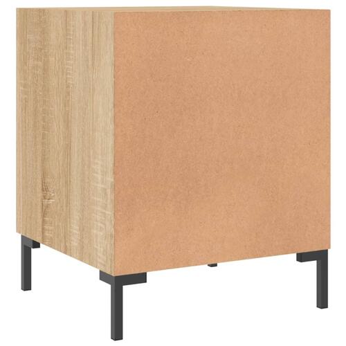 Sengeborde 2 stk. 40x40x50 cm konstrueret træ sonoma-eg
