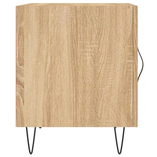 Sengeborde 2 stk. 40x40x50 cm konstrueret træ sonoma-eg