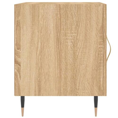 Sengeborde 2 stk. 40x40x50 cm konstrueret træ sonoma-eg