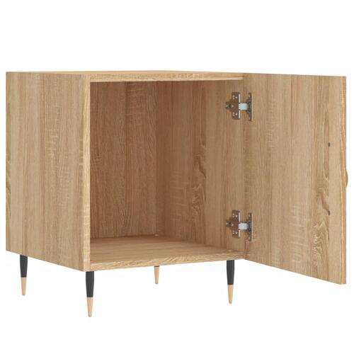 Sengeborde 2 stk. 40x40x50 cm konstrueret træ sonoma-eg