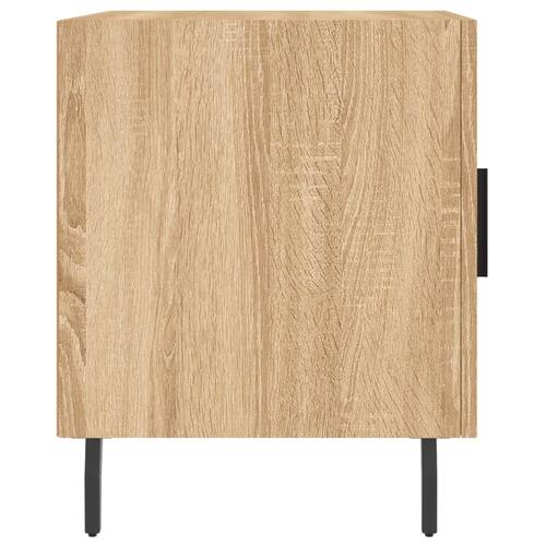 Sengeborde 2 stk. 40x40x50 cm konstrueret træ sonoma-eg