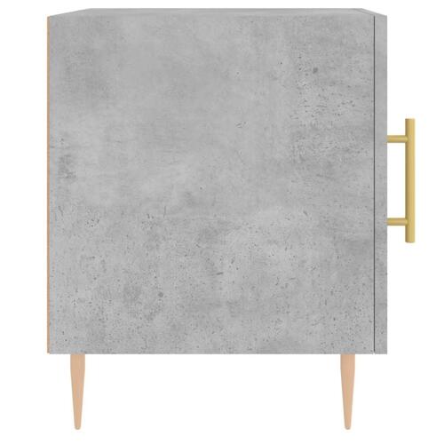 Sengeborde 2 stk. 40x40x50 cm konstrueret træ betongrå