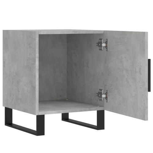 Sengeborde 2 stk. 40x40x50 cm konstrueret træ betongrå