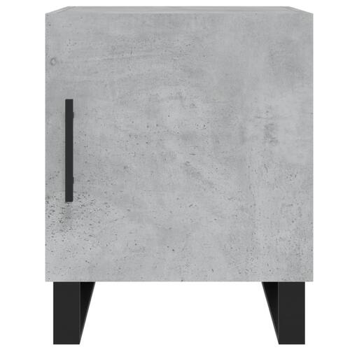 Sengeborde 2 stk. 40x40x50 cm konstrueret træ betongrå