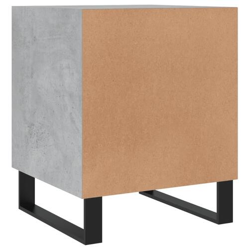 Sengeborde 2 stk. 40x40x50 cm konstrueret træ betongrå