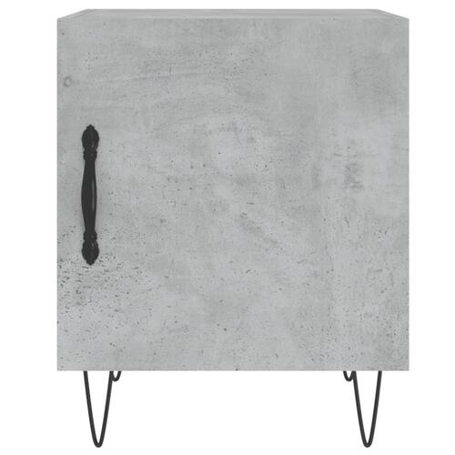 Sengeborde 2 stk. 40x40x50 cm konstrueret træ betongrå
