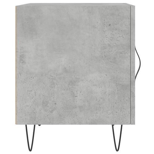 Sengeborde 2 stk. 40x40x50 cm konstrueret træ betongrå