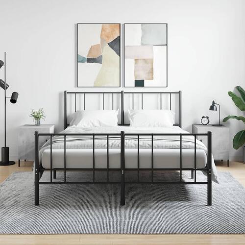 Sengeborde 2 stk. 40x40x50 cm konstrueret træ betongrå