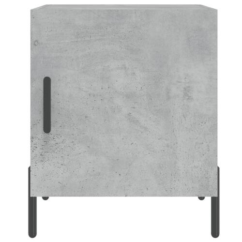 Sengeborde 2 stk. 40x40x50 cm konstrueret træ betongrå