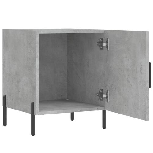 Sengeborde 2 stk. 40x40x50 cm konstrueret træ betongrå