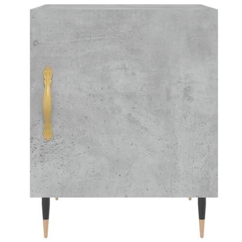Sengeborde 2 stk. 40x40x50 cm konstrueret træ betongrå